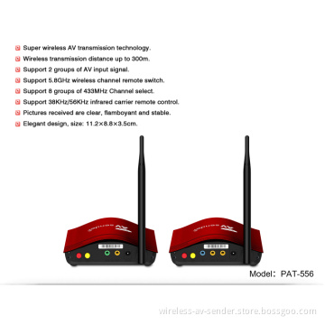 PAKITE BRAND 5.8GHZ SMAERT  wireless av sender with OEM production WITH 546/38KHZ IR REMOTE